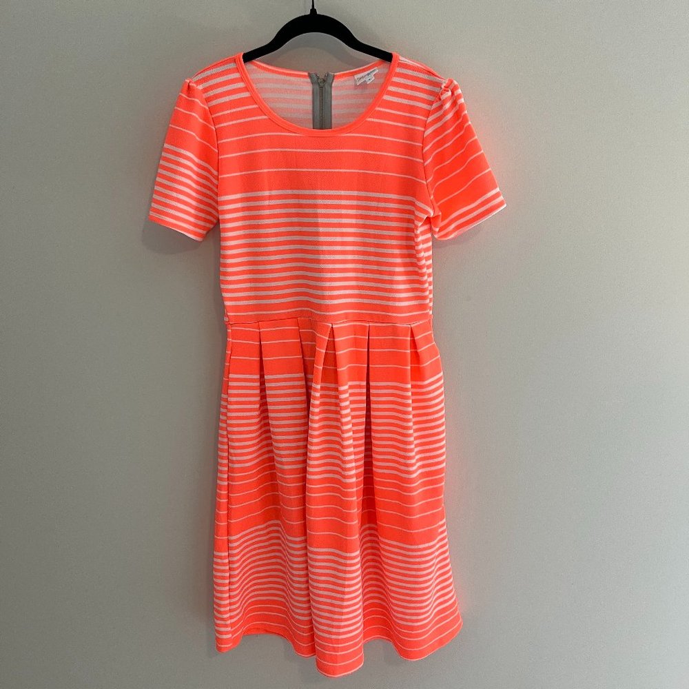 Lularoe Neon Striped Emilia Dress